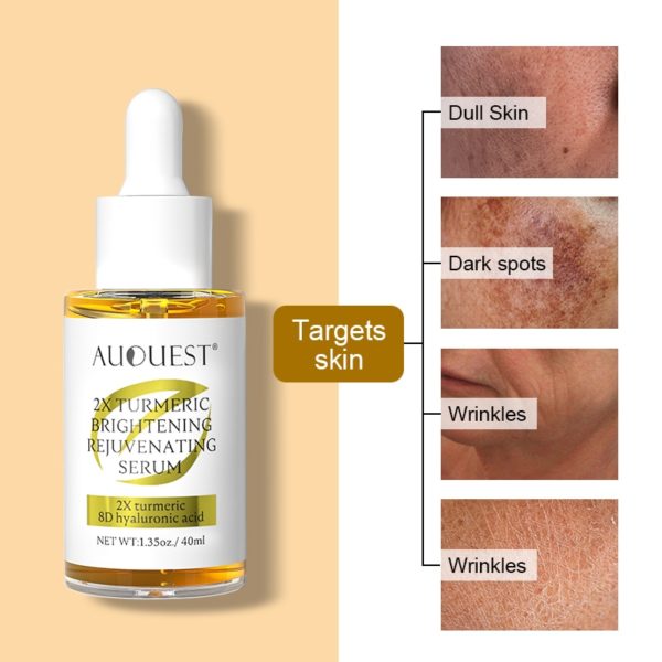 AUQUEST Dark Spot Serum Hyaluronic Acid Whitening Vitamin C Face Serum Turmeric Collagen Facial Skin Care 2