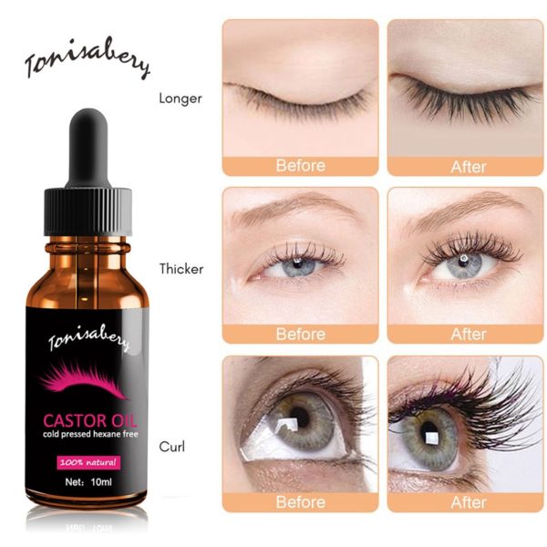 Castor Oil Eyelash Growth Serum Longer Fuller Eyelash Enhancer Eyebrow Lashes Lifting Treatment Essence Hair Nourishing 4